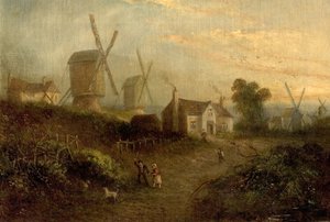 Molens en gaspeldoornstruiken in Nottingham Forest, 1848